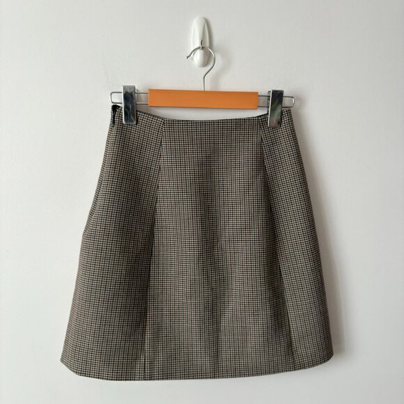 Aritzia Babaton Modern Mini Skirt Check Plaid Size 0 - Picture 6 of 8